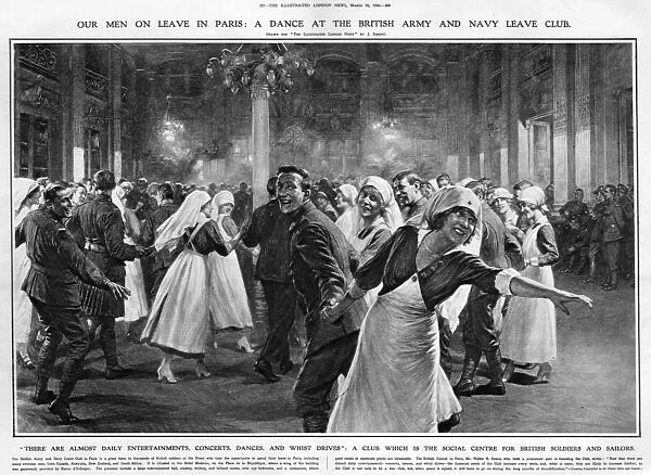 On leave in Paris, dance at the British Army & Navy Club