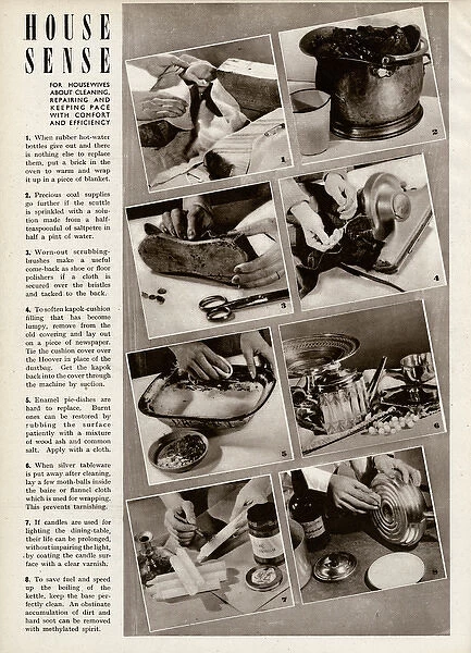 Mending household items 1944