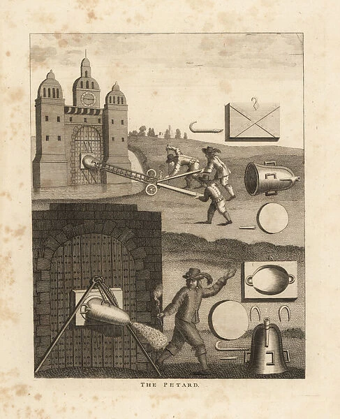 The petard, a medieval explosive device