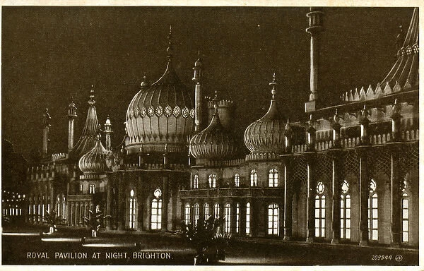Royal Pavilion at Night, Brighton, Sussex