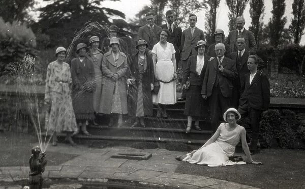 Sir Edwin Lutyens with a group of admiring architects