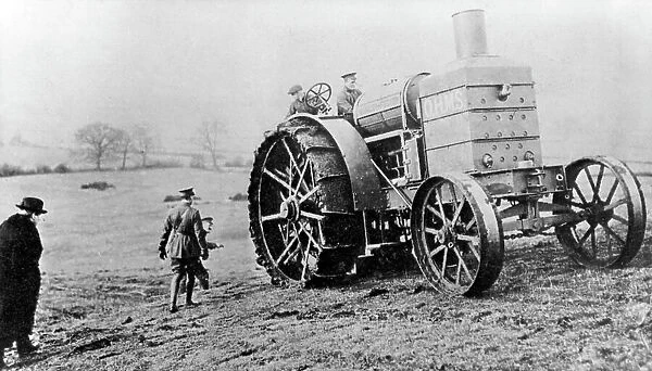 Soldiers with a Daimler-Foster tractor, WW1