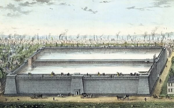 View of the Distributing Reservoir, New York
