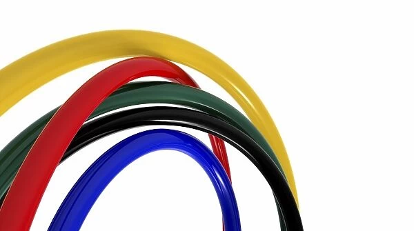 Coloured hoops, artwork F008  /  2191