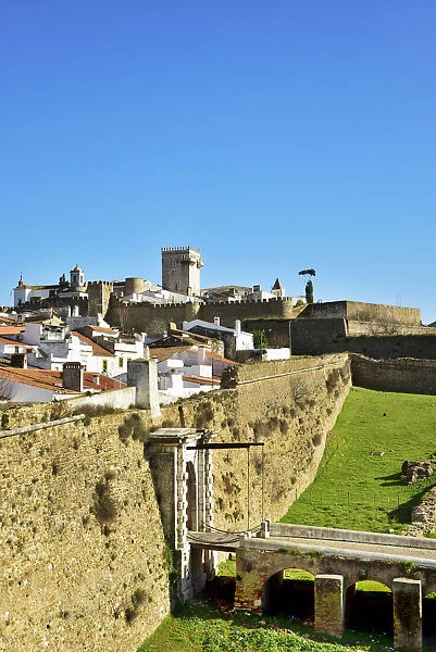 The medieval walled city of Estremoz. Alentejo, Portugal