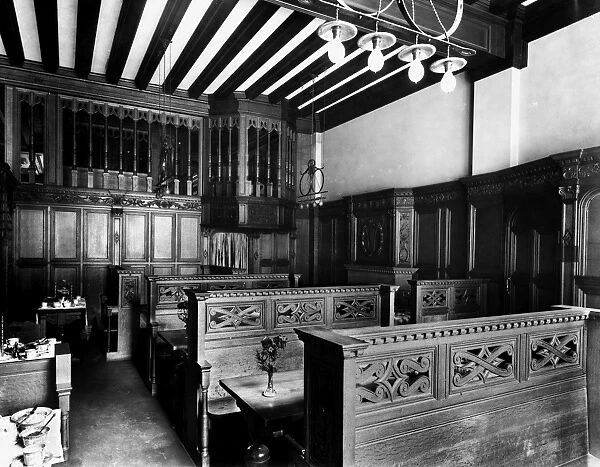 View of the lower tea room in Mrs Cranstons Tea Rooms, Buchanan Street, Glasgow