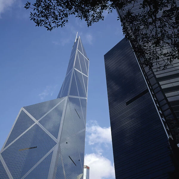 10020888. HONG KONG Central District Bank of China modern glass skyscraper