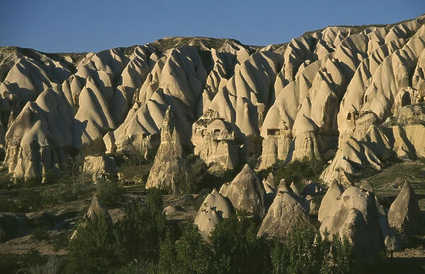 10127654. TURKEY Cappadocia Goreme Cave houses and Fairy chimneys