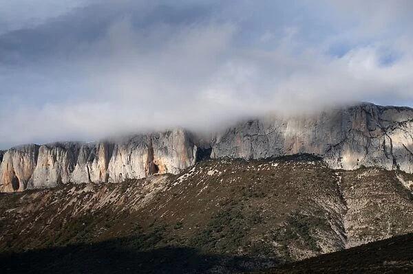 Cliff near Trem in Catalonian Pyrenees Spain