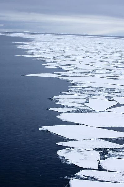 Edge of broken pack ice - Brash Ice in Weddell Sea Antarctic