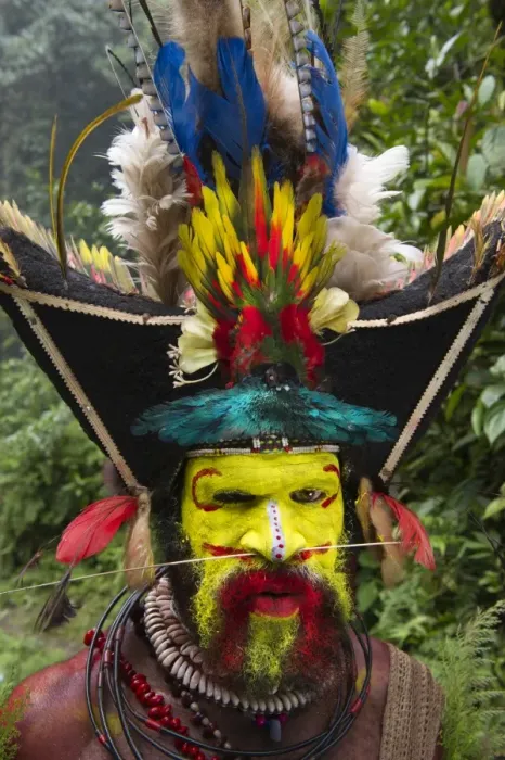 Framed Print : Hale Johu a Huli Wigman from Tari Southern Highlands Papua New Guinea. His eye was Framed Print : Hale Johu a Huli Wigman from Tari Southern Highlands Papua New Guinea. His eye was