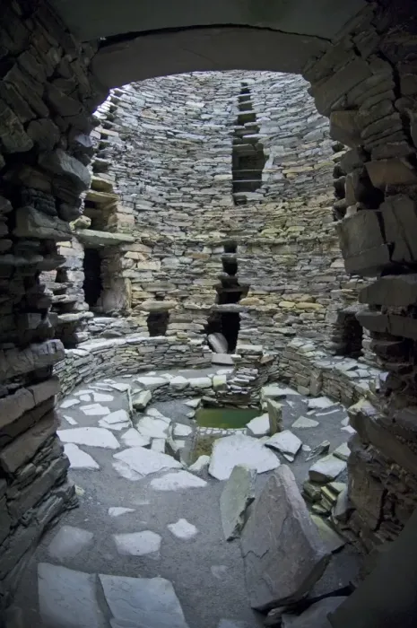 Framed Print : Looking into the interior of Mousa Broch from doorway Mousa Shetland Framed Print : Looking into the interior of Mousa Broch from doorway Mousa Shetland