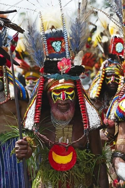 Men of Mendi from the Southern Highlands at Hagen Show Western Highlands Papua New