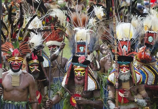 Men of Mendi from the Southern Highlands at Hagen Show Western Highlands Papua New
