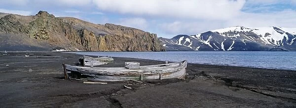 Old Whalers boats, Whalers Bay, Deception Island, Antarctica, January