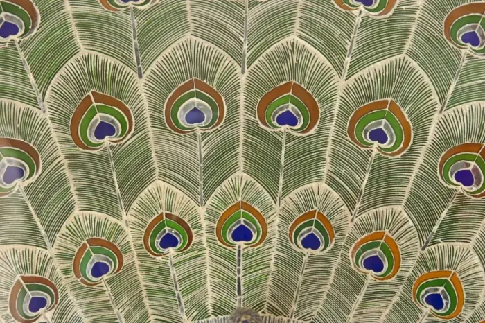 Framed Print : Detail of pracock mosaic. The ornate Mor Chowk (Peacock Courtyard) Udaipur City Framed Print : Detail of pracock mosaic. The ornate Mor Chowk (Peacock Courtyard) Udaipur City