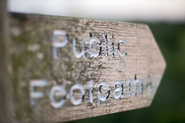 Public Footpath sign at Burnham Norton Norfolk
