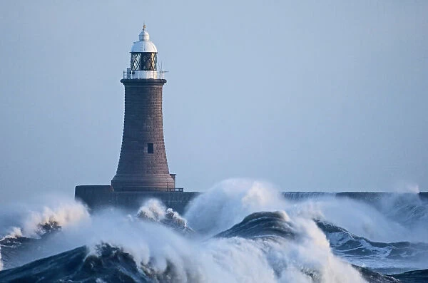 Rough seas during winter storm Tynemouth Tyne & Wear