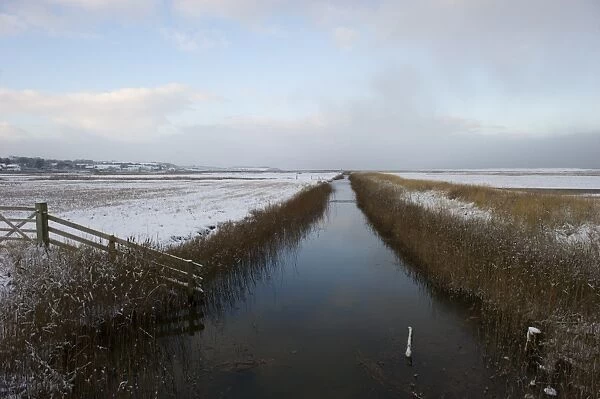 Salthouse in the snow Norfolk December