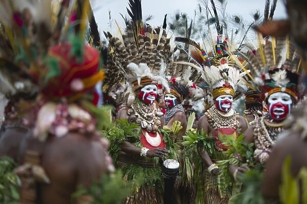 Sing-sing group from Hagen in Western Highlands performing at Hagen Show Papua New Guinea