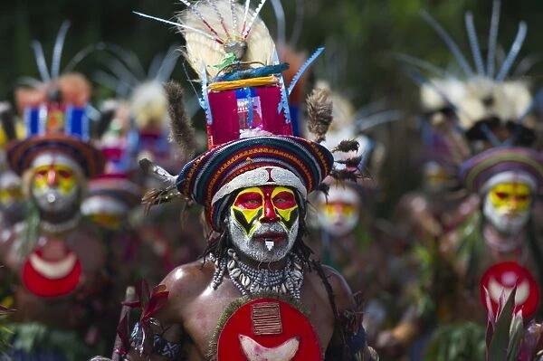 Sing-sing group from Tambul in Western Highlands at Mt Hagen Show Papua New Guinea