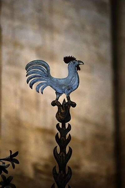 Standard depicting a cockerel in cathedra Santo Domingo de la Calzada La Rioja Spain