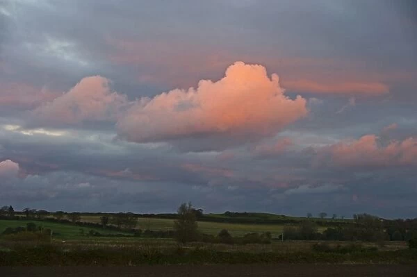 Sunset and clouds Burnham Norton Norfolk winter