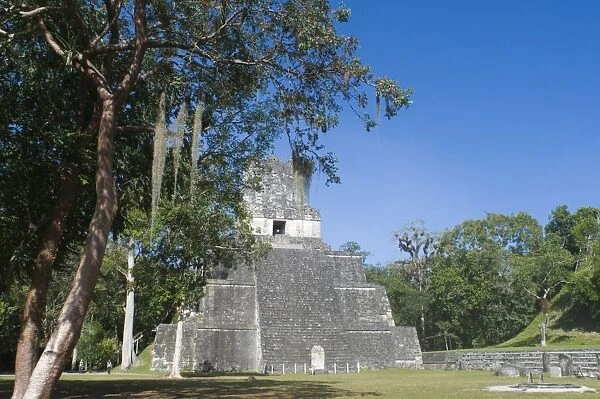 Temple 2 within the Grand Plaza Tikal Peten Guatemala