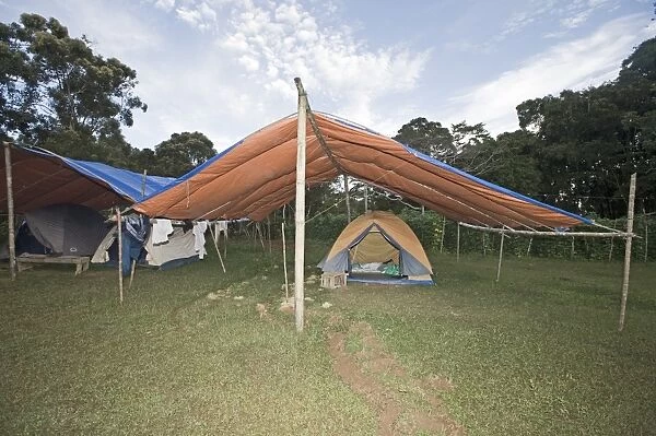 Tented camp at Mt Kitanglad Mindanao Philippines