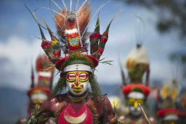 Tribal performers from Hagen at Sing-sing - Mt Hagen Show in Western Highlands Papua New Guinea