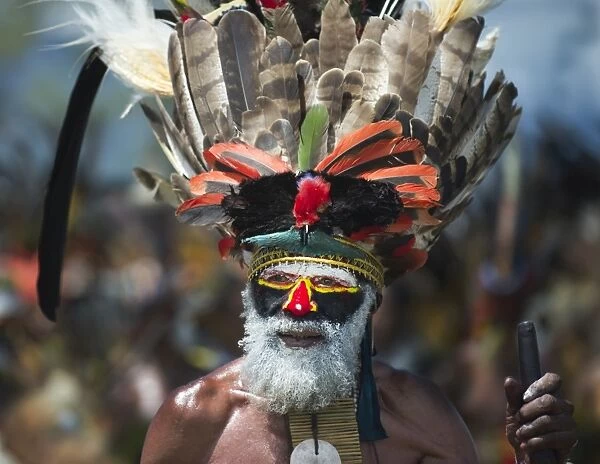 Tribal performers from Hagen at Sing-sing - Mt Hagen Show in Western Highlands Papua