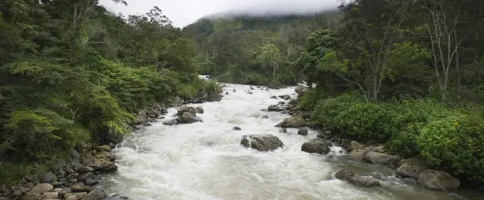 Framed Print : Waghi River in Western Highlands of Papua New Guinea Framed Print : Waghi River in Western Highlands of Papua New Guinea