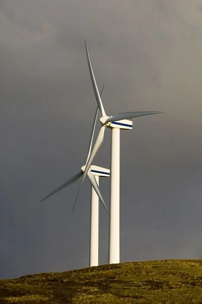 Wind turbines Shetland Scotland