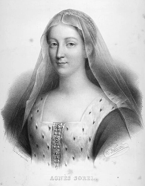 AGNES SOREL (1422-1450). Mistress of Charles VII of France