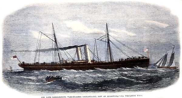 CONFEDERATE WARSHIP, 1865. The Confederate war-steamer, Tallahassee. Color engraving, 1865