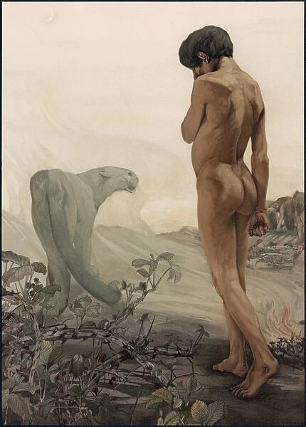 JUNGLE BOOK, 1903. Mowgli leaving the jungle
