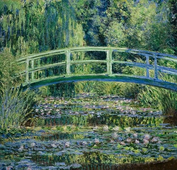 MONET: WATER LILIES, C1898. Water Lillies and Japanese Bridge. Oil on canvas