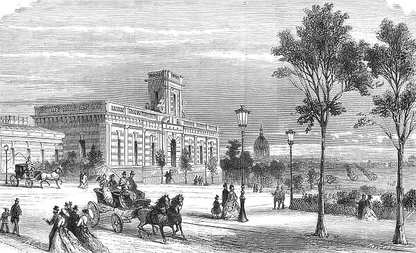 PARIS: TROCADERO, 1869. The Depot des Phares (lighthouse depot) at Place du Trocadero. Wood engraving, French, 1869