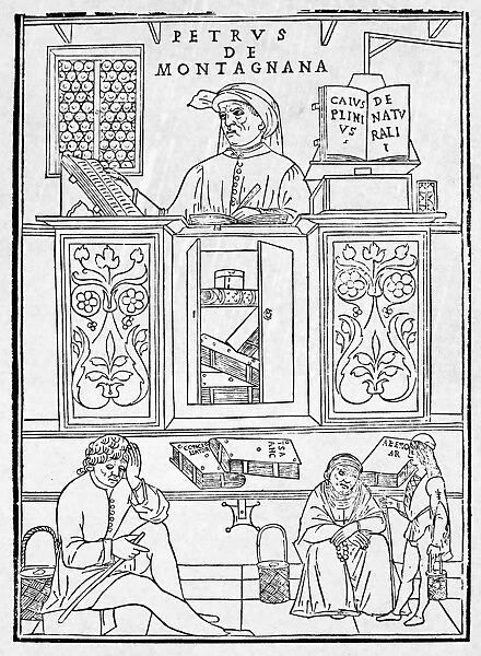 Petrus de Montagnana in the Lecture Chair at Padua. Woodcut attributed to Gentile Bellini from Johannes de Kethams Fasciculus Medicinae, 1522