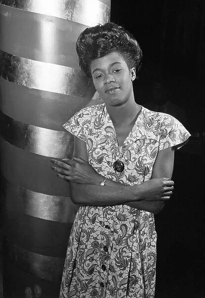 SARAH VAUGHAN (1924-1990). American singer. At the Cafe Society in New York City