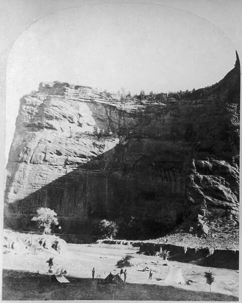 WHEELER EXPEDITION, 1873. Circle Wall in the Canyon de Chelly, Arizona, photographed by Timothy H