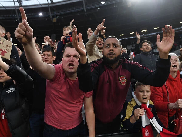 Arsenal Fans Go Wild: Premier League Victory Celebration vs. West Ham United