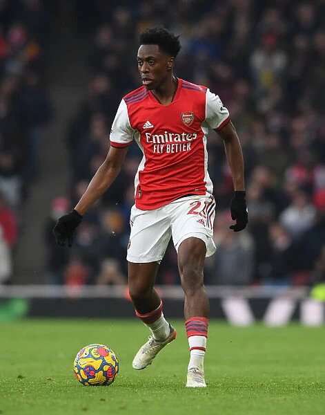 Arsenal's Albert Sambi Lokonga in Action Against Burnley - Premier League 2021-22