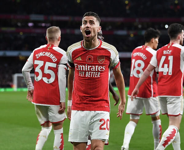 Arsenal's Jorginho Scores the Second Goal: Arsenal FC vs Burnley FC, Premier League 2023-24