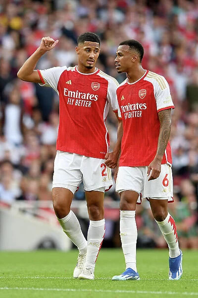 Arsenal's Saliba and Gabriel: A Moment of Connection Amidst the Arsenal v Manchester City Rivalry (2023-24)