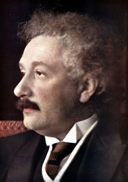 Albert Einstein (1879-1955) German-Swiss-American mathematician and physicist. Tinted