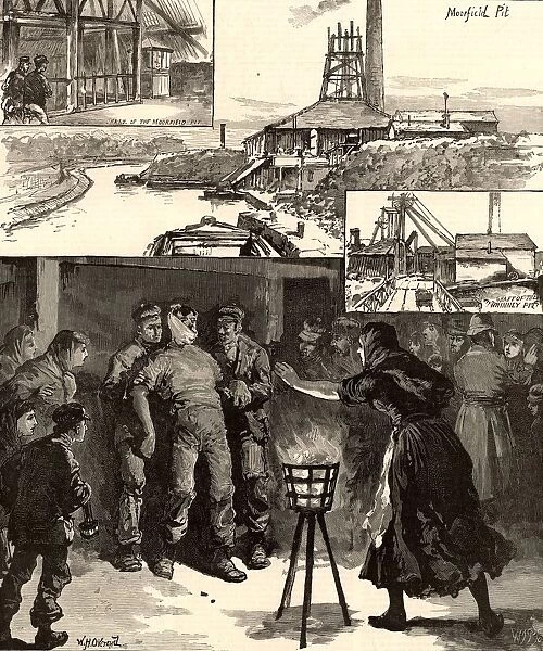 Colliery explosion near Accrington, North Lancashire, England, November 1883. Of the 110 men