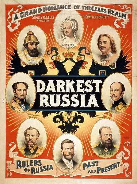 Darkest Russia: A Grand Romance of the Czars Realm, Theatre poster, 1895