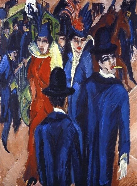 Ernst Ludwig Kirchner (6 May 1880 - 15 June 1938), German expressionist painter Berlin-Street-Scene