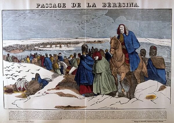 Napoleons Grande Armee retreating from Russia across the Beresina, 26-28 November 1812